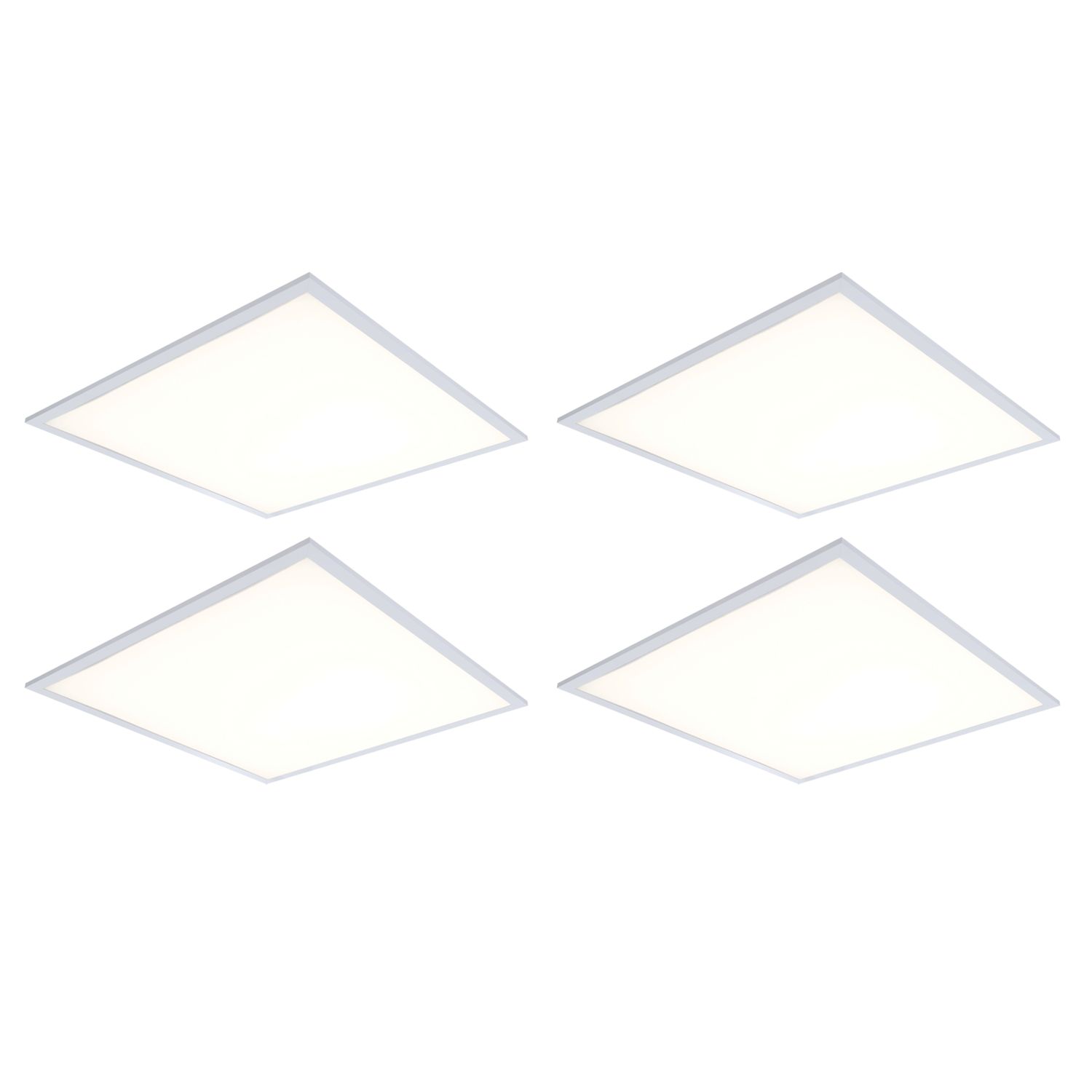 4lite Square 600mm x 600mm LED Multi Wattage Panels White 12W - 18W 2100 - 3100lm 4 Pack (755GR)