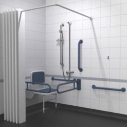 Nymas Doc M Exposed Valve Shower Pack Dark Blue 18 Piece Set