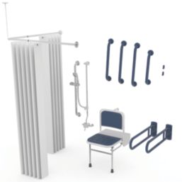 Nymas Doc M Exposed Valve Shower Pack Dark Blue 18 Piece Set