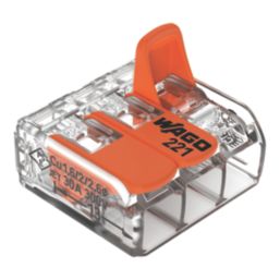 Wago 221-613 41A 3-Way Lever Connectors 30 Pack