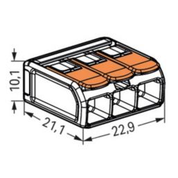Wago 221-613 41A 3-Way Lever Connectors 30 Pack