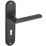 Smith & Locke Murlough Fire Rated Lever Lock Door Handles Pair Matt Black