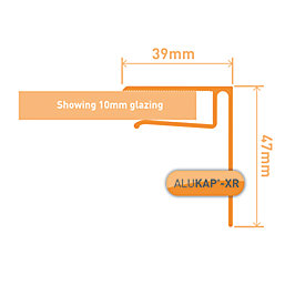 ALUKAP-XR Brown 10mm End Stop Bar 2400mm x 38mm
