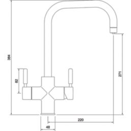 Streame by Abode Hemista 4-in-1 Boiling Mono Mixer Brushed Nickel