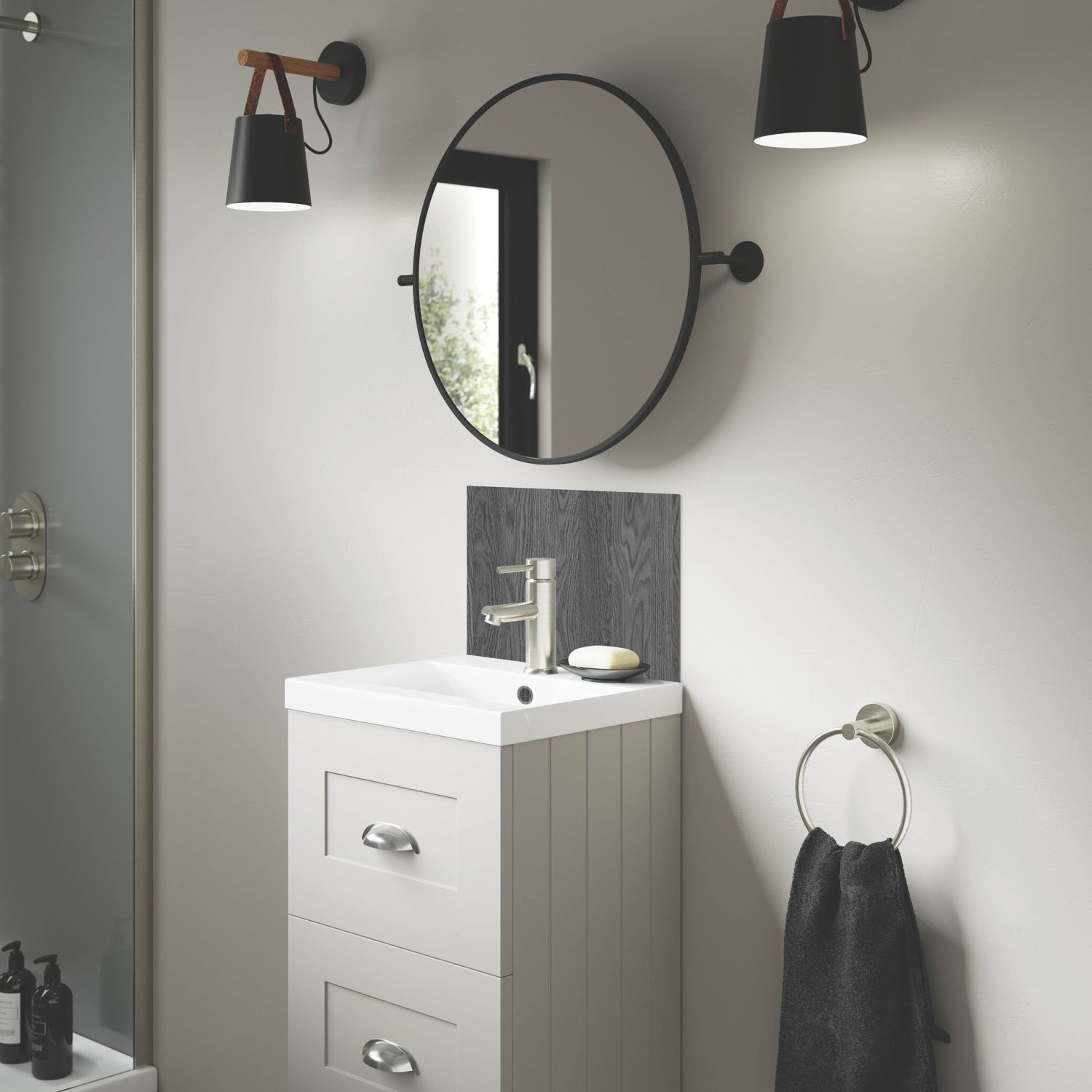 Splashwall Vanity Splashback Matt Brown 250mm x 400mm x 4mm (755KU)