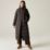 Regatta Eloria Womens Hooded Long Quilted Coat Dark Chocolate - ZB4 Size 16