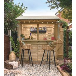 Forest  6' x 4' (Nominal) Reverse Apex Shiplap Timber Bar & Garden Store