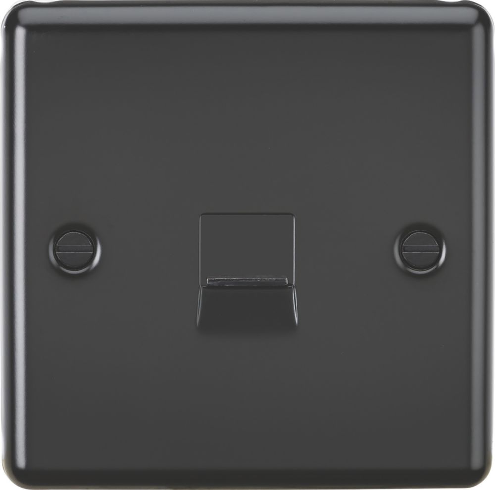 Knightsbridge 1 Gang Master Telephone Socket Matt Black With Colour Matched Inserts Screwfix 7295