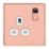 Arlec  13A 1-Gang SP Switched Socket Rose Gold  with White Inserts