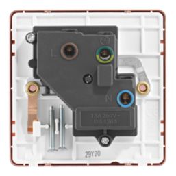 Arlec  13A 1-Gang SP Switched Socket Rose Gold  with White Inserts