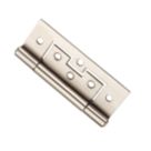 Smith & Locke Satin Nickel  Door Hinge 100mm x 42mm 2 Pack