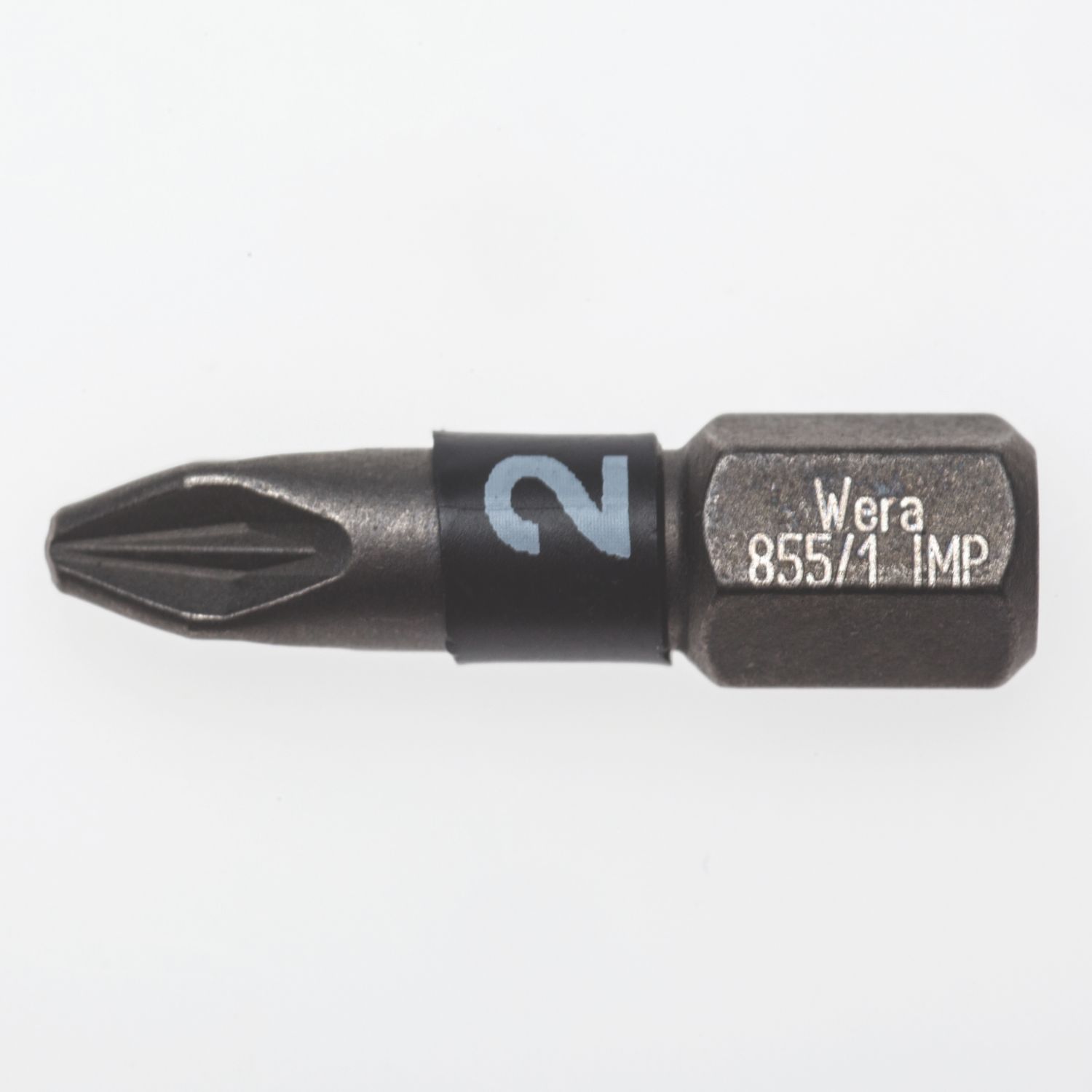 Wera Impaktor 1/4" 25mm Hex Shank PZ2 Diamon-Coated Screwdriver Bits 5 Pack (755TX)