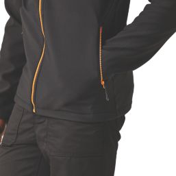 Regatta Navigate  2-Layer Hooded Jacket Black/Orange Pop X Large 43.5" Chest