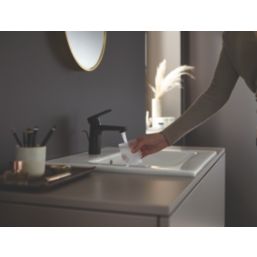 Hansgrohe Vernis Blend 100 Matt Black 143mm Cloakroom Lever Mono Basin Mixer Tap