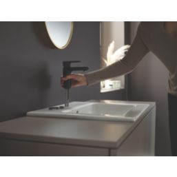 Hansgrohe Vernis Blend 100 Matt Black 143mm Cloakroom Lever Mono Basin Mixer Tap