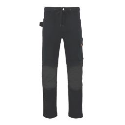 Site Dunnell Stretch Multi-Pocket Trousers Black 36" W 32" L