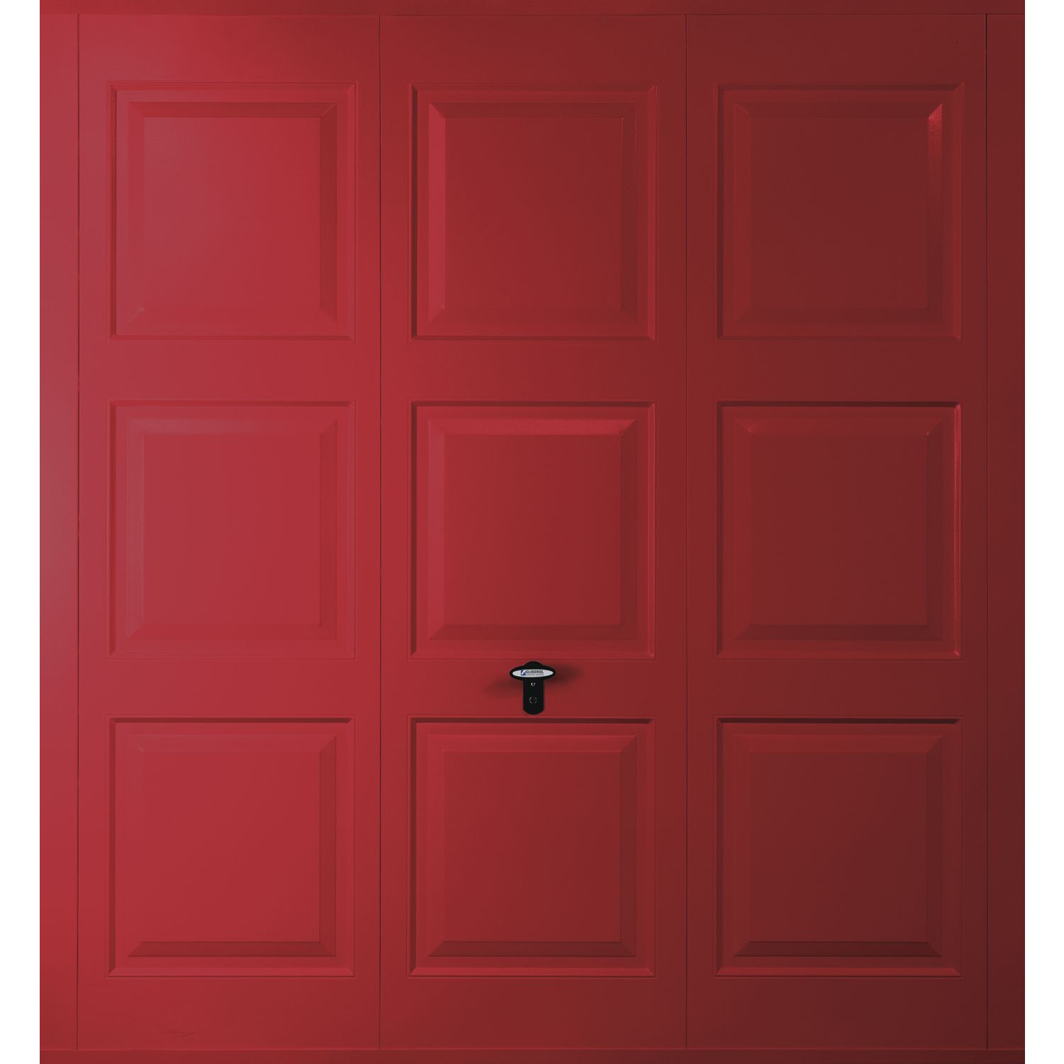 Gliderol Georgian 7' x 7' Non-Insulated Frameless Steel Up & Over Garage Door Ruby Red (755VP)