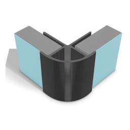 Multipanel Type B External Corner Matt Black 2450mm x 11mm