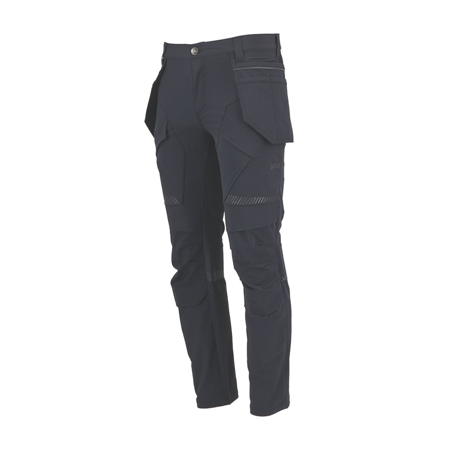 Site Varnik Stretch Work Trousers Black 40" W 32" L (755YW)