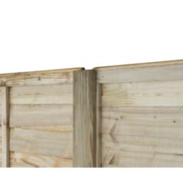 Forest Natural Timber Reeded Fence Posts 95mm x 95mm x 2.4m 4 Pack