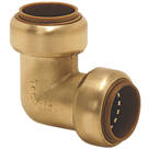 Tectite Classic  Brass Push-Fit Equal 90° Elbow 22mm