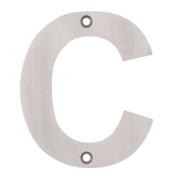 Eclipse Door Letter C Satin Stainless Steel 102mm