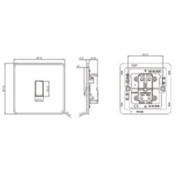 Knightsbridge  10AX 1-Gang Intermediate Switch Matt Black