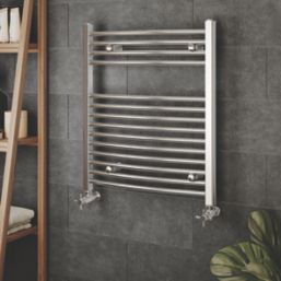 Flomasta  15mm x 1/2" Chrome Angled Traditional Manual Radiator Valve Head & Body  2 Pack