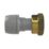 PolyPlumb Enhanced  Plastic Push-Fit Straight Tap Connector 15mm x 3/4"