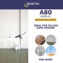 Bostik Acrylic Instantly Paintable Decorators Caulk White 310ml