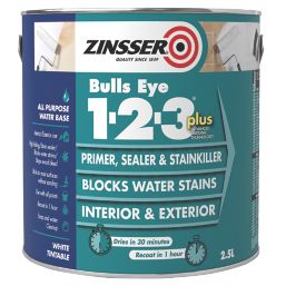 Zinsser Bulls Eye 1-2-3 Plus Primer White 2.5Ltr
