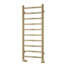 Reina 1200mm x 500mm 1170BTU Brass Flat Designer Towel Radiator