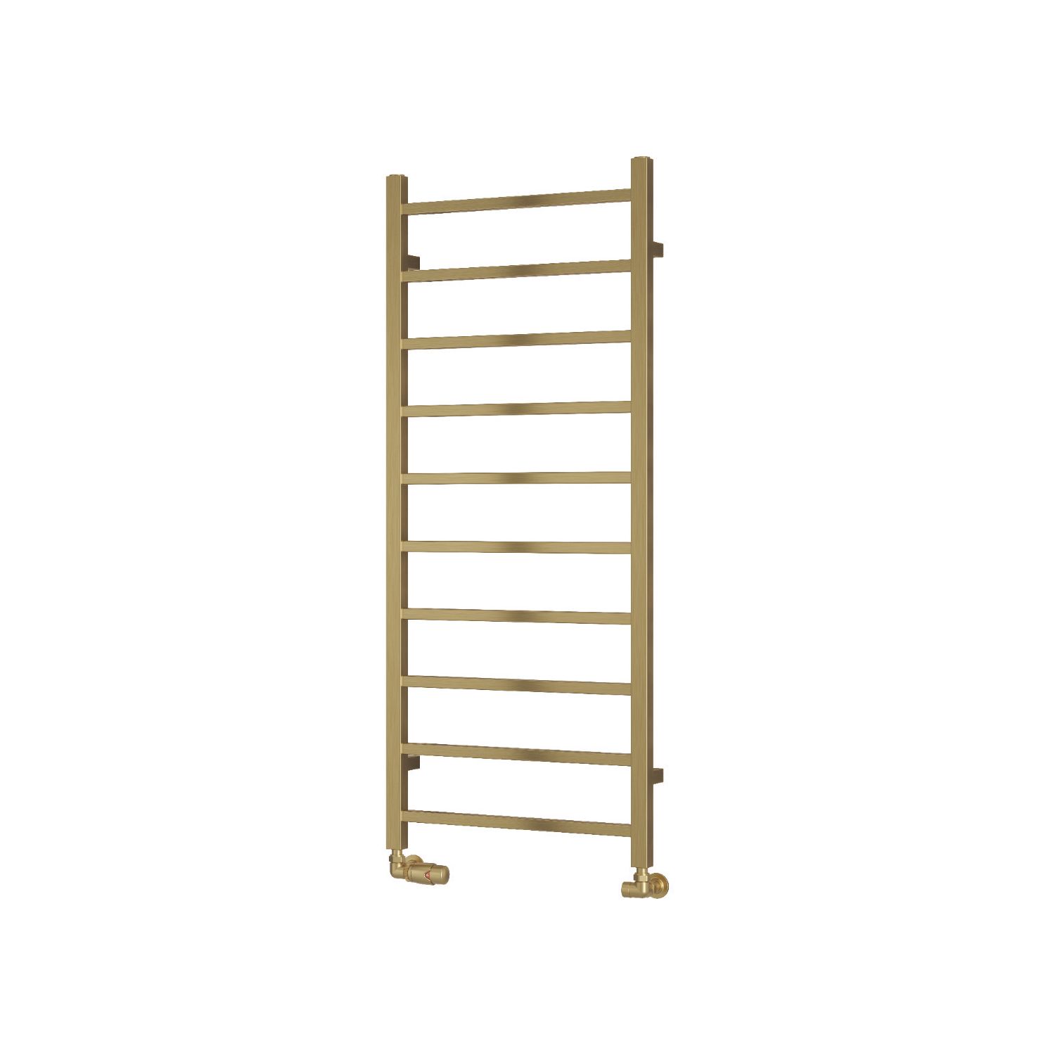 Reina 1200mm x 500mm 1170BTU Brass Flat Designer Towel Radiator (756LH)