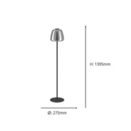 Eglo Alfero-Z LED Smart Floor Lamp Black 15.5W 2000lm