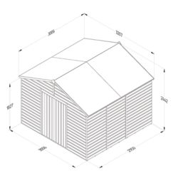 Forest Beckwood 10' x 9' 6" (Nominal) Apex Shiplap Timber Shed