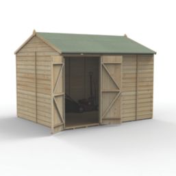 Forest Beckwood 9' 6" x 8' (Nominal) Reverse Apex Shiplap Timber Shed with Assembly