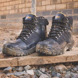 Site Prescott Size 10  Black Waterproof Steel Toe Cap Safety Boots