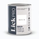 LickPro Max+ 1Ltr White 01 Matt Emulsion  Paint
