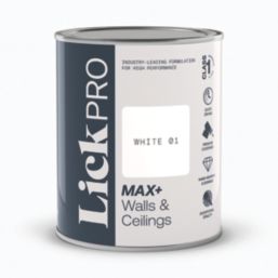 LickPro Max+ 1Ltr White 01 Matt Emulsion  Paint