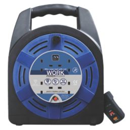 Masterplug 13A 4-Gang 20m  Medium Case Reel with RCD Plug 240V