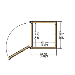 Shire  2' x 2' (Nominal) Pent Tongue & Groove Timber Tool Store