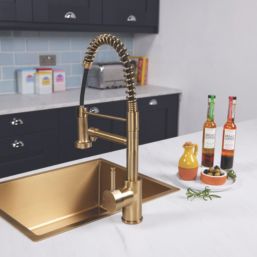 ETAL  Flexi Style 3-in-1 Instant Boiling Water Kitchen Tap Brushed Brass