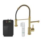 ETAL  Flexi Style 3-in-1 Instant Boiling Water Kitchen Tap Brushed Brass