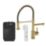 ETAL  Flexi Style 3-in-1 Instant Boiling Water Kitchen Tap Brushed Brass