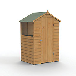Forest  4' x 3' (Nominal) Apex Shiplap T&G Timber Shed with Base