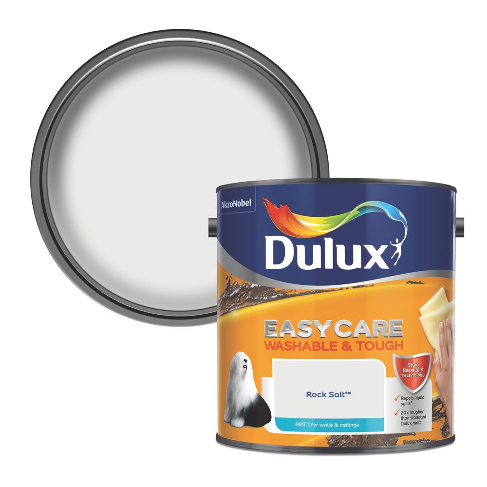 Dulux EasyCare Washable & Tough 2.5Ltr Rock Salt Matt Emulsion Paint