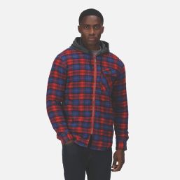 Red check hot sale fleece jacket