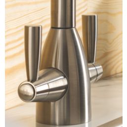Streame by Abode Zermat Swan Dual-Lever Mono Mixer Brushed Nickel