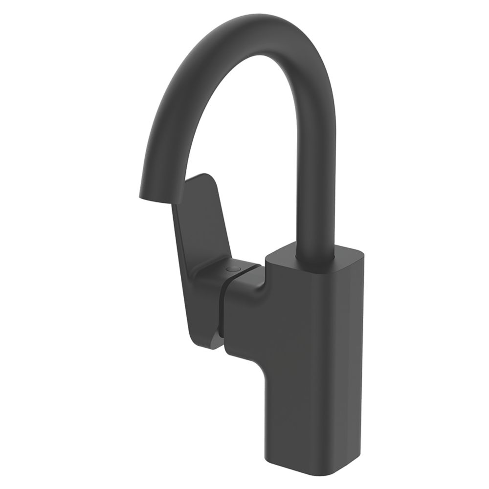 Ideal Standard Ceraplan Single Lever High Spout Basin Mixer Silk Black