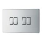 LAP  20A 16AX 4-Gang 2-Way Light Switch  Polished Chrome